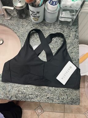 Athleta Black Crisscross-Back Sports Bra